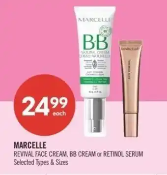 Shoppers Drug Mart Marcelle revival face cream, bb cream or retinol serum offer