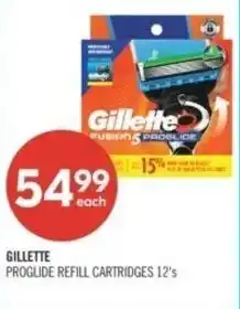 Shoppers Drug Mart Gillette proglide refill cartridges offer