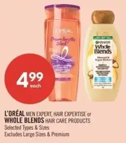 Shoppers Drug Mart L'oréal men expert, hair expertise or whole blends hair care products offer