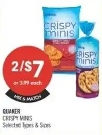 Shoppers Drug Mart Quaker crispy minis offer