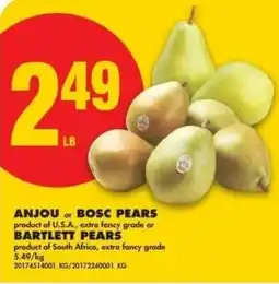 No Frills Anjou or bosc pears or bartlett pears offer