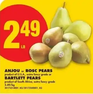 No Frills Anjou or bosc pears or bartlett pears offer