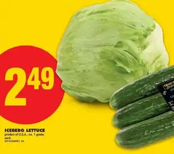 No Frills Iceberg lettuce offer