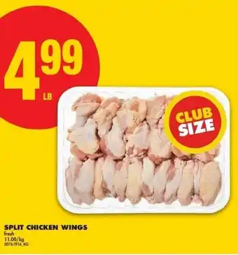 No Frills Split chicken wings offer