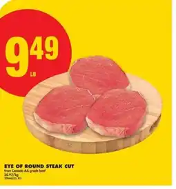 No Frills Eye of round steak cut offer