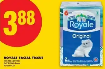 No Frills Royale facial tissue offer