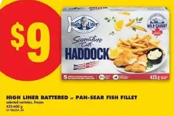 No Frills High liner battered or pan-sear fish fillet offer