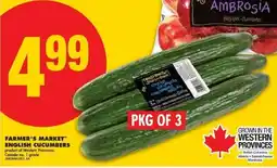 No Frills Farmer's market english cucumbers offer