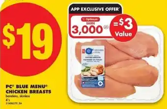 No Frills PC blue menu chicken breasts offer