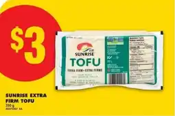 No Frills Sunrise extra firm tofu offer