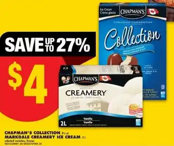 No Frills Chapman's collection or markdale creamery ice cream offer