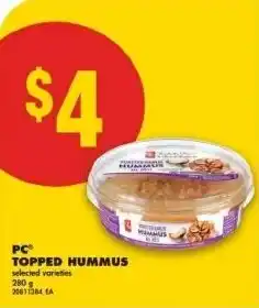 No Frills PC topped hummus offer