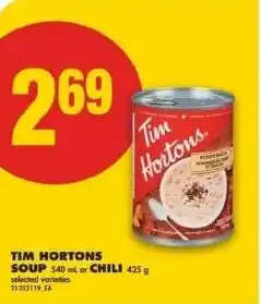 No Frills Tim hortons soup or chili offer