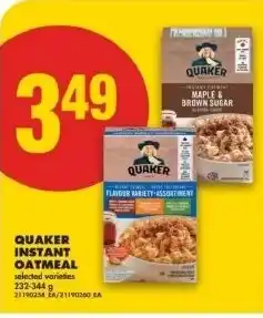 No Frills Quaker instant oatmeal offer