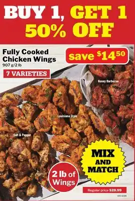 M & M Food Market Fully Cooked Chicken Wings offer