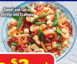 M & M Food Market Sweet and Spicy Shrimp and Scallops offer