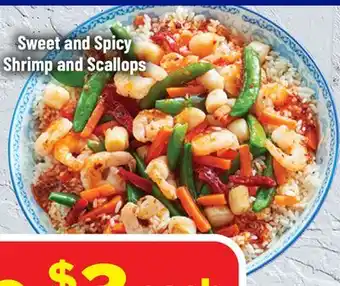 M & M Food Market Sweet and Spicy Shrimp and Scallops offer