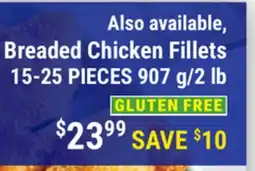 M & M Food Market Breaded Chicken Fillets 15-25 PIECES 907 g/2 lb offer