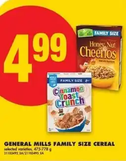 No Frills General mills family size cereal offer