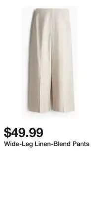 H&M Wide-Leg Linen-Blend Pants offer