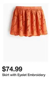 H&M Skirt with Eyelet Embroidery offer