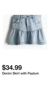 H&M Denim Skirt with Peplum offer