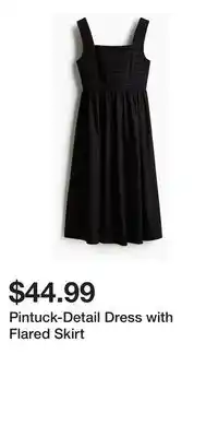 H&M Pintuck-Detail Dress with Flared Skirt offer