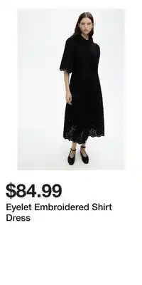 H&M Eyelet Embroidered Shirt Dress offer