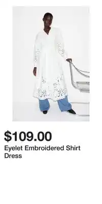 H&M Eyelet Embroidered Shirt Dress offer