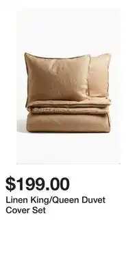 H&M Linen King/Queen Duvet Cover Set offer