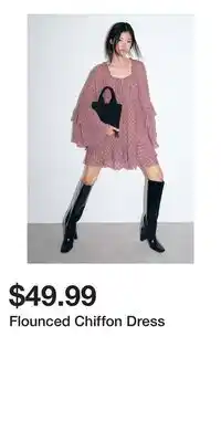 H&M Flounced Chiffon Dress offer