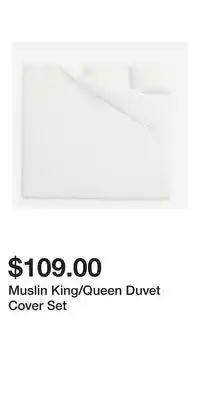 H&M Muslin King/Queen Duvet Cover Set offer