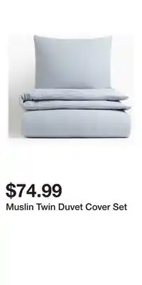 H&M Muslin Twin Duvet Cover Set offer