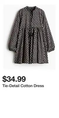 H&M Tie-Detail Cotton Dress offer