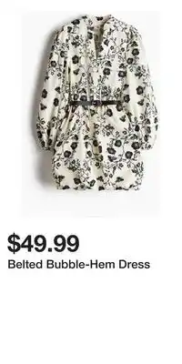 H&M Belted Bubble-Hem Dress offer