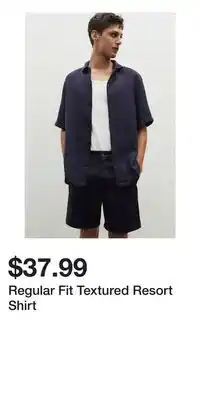 H&M Regular Fit Textured Resort Shirt offer