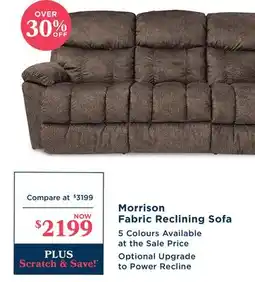 La Z Boy Morrison Fabric Reclining Sofa offer