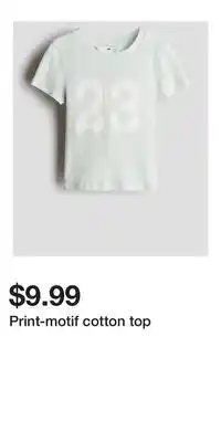 H&M Print-motif cotton top offer