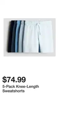 H&M 5-Pack Knee-Length Sweatshorts offer