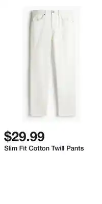 H&M Slim Fit Cotton Twill Pants offer