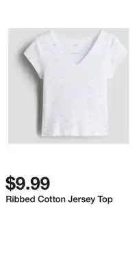 H&M Ribbed Cotton Jersey Top offer