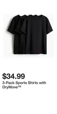 H&M 3-Pack Sports Shirts with DryMove offer