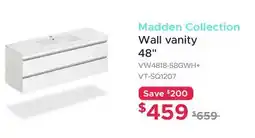 Bath Depot Madden Collection Wall vanity 48 offer