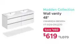 Bath Depot Madden Collection Wall vanity 48 offer