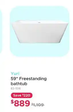 Bath Depot Yuri 59 Freestanding bathtub offer