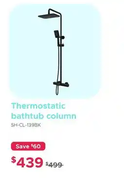 Bath Depot Thermostatic bathtub column offer