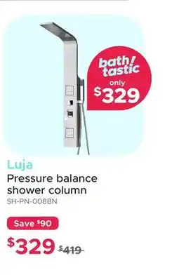 Bath Depot Luja Pressure balance shower column offer