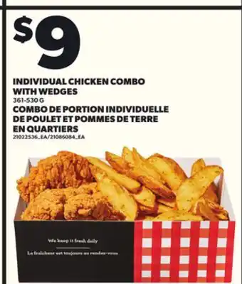 Independent City Market INDIVIDUAL CHICKEN COMBO WITH WEDGES, 361-530 G offer