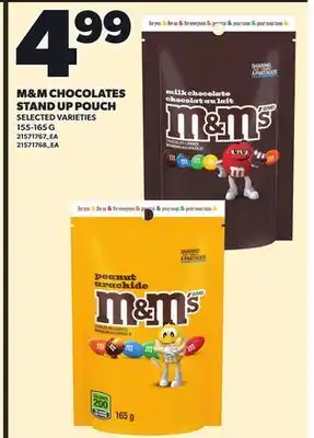 Independent City Market M&M CHOCOLATES STAND UP POUCH, 155-165 G offer