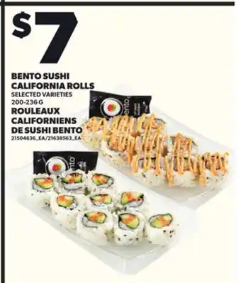 Independent City Market BENTO SUSHI CALIFORNIA ROLLS, 200-236 G offer